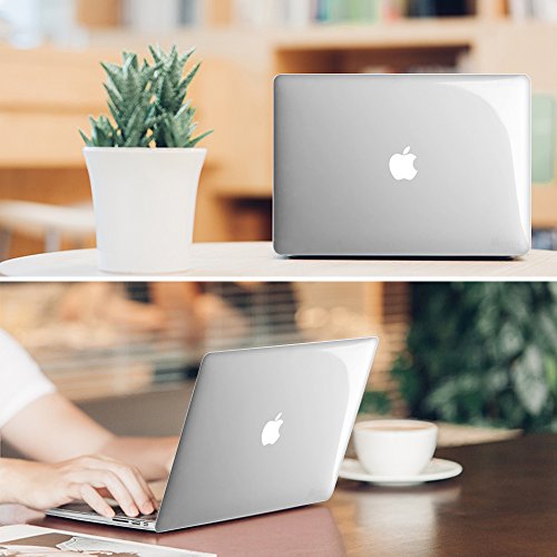 Fintie Case for MacBook Air 13 Inch - Fits Previous Generations A1466 / A1369 (Not Fit MacBook Air 13 with Touch ID A2337 (M1) / A2179 / A1932), Slim Snap On Hard Shell Protective Cover, Crystal Clear