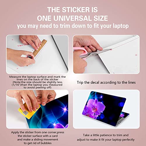 Laptop Notebook Skin Sticker Cover Decal Fits 12 13 13.3 14 15 15.4 15.6 inch Laptop Protector Notebook PC | Easy to Apply, Remove and Change Styles (Phalaenopsis) - color: Phalaenopsis