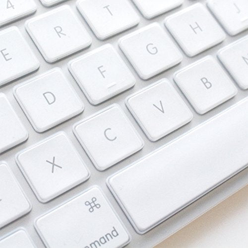 ProElife Ultra Thin Silicone Keyboard Protector Cover Skin for Apple Wireless Keyboard with Bluetooth MC184LL/B (Model A1314, U.S Layout) (Not Fits Magic Keyboard), Transparent - color: Transparent