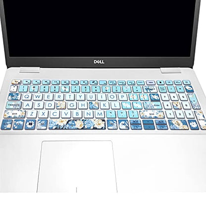 Keyboard Cover Skin for 2021 2020 2019 Dell Inspiron 15 5501 5502 5505 5508 5584 5590 5593 5598 15.6" / Inspiron 15 7000 7590 7591 7501 7506 7706 7790 / Vostro 7590 5590 7500,Peony - color: Peony