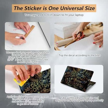 Laptop Skin Sticker for 12.1”-15.6“ Laptops (Fits 13”, 13.3”, 14”, 15”, 15.4”) | Protective Universal Reusable Vinyl Art Decal Cover | Waterproof & Scratch-Resistant-Spirit Ouija Board - color: Spirit Ouija Board