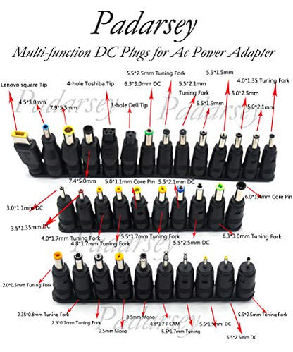 Pardarsey Universal AC Power Adapter Charger 96W with 34 pcs Adapters 12V-24V Compatible for Notebook Acer Asus Toshiba Dell Lenovo IBM HP Compaq Samsung Sony Gateway Fujitsu Mobile Phone DVD LCD