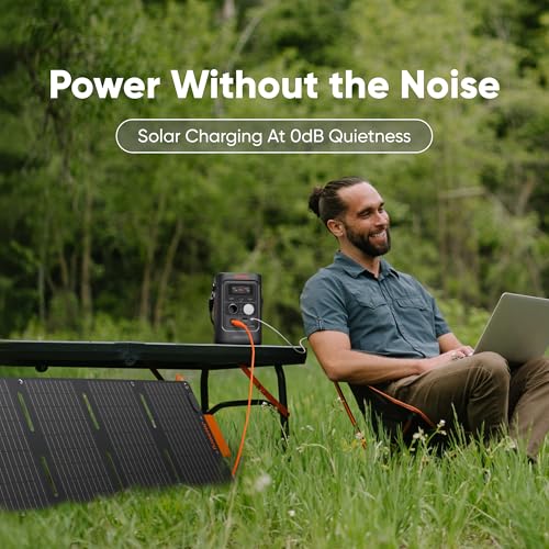 Jackery Solar Generator 300D, 288Wh LiFePO4 Portable Power Station with 40W Solar Panel, 300W DC Output, 140W USB-C Charging Cable Included, for Camping, Travel & Starlink Mini - style: E300D+40W