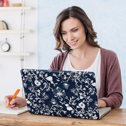 DINKY Laptop Notebook Skin Sticker Cover Decal, Fits 12-15.6 inch Laptops, Blue Art Leaf - color: Blue Art Leaf