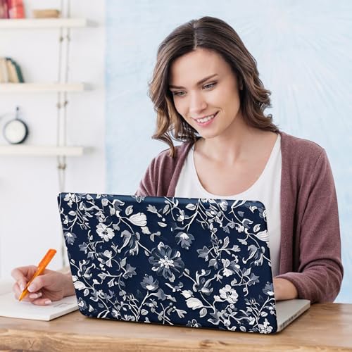 DINKY Laptop Notebook Skin Sticker Cover Decal, Fits 12-15.6 inch Laptops, Blue Art Leaf - color: Blue Art Leaf
