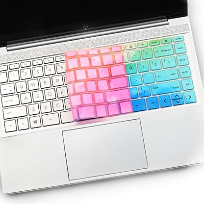 Keyboard Cover for HP Laptop 14 & HP Pavilion x360 14m-dw 14m-dy 14-dv, HP 14m-dw1010wm dw1023dx dw1033dx 14m-dy0033dx 14m-dy0023dx 14m-dy0013dx 14m-dw1013dx dw0023dx dw0033dx-Colorful - color: Colorful
