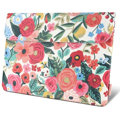 DOMISO 14 inch Laptop Case Sleeve Floral-Patterned Protective Cover Compatible with MacBook Air 15 M4 M3 M2,MacBook Pro,14-15 inch HP Dell ASUS Lenovo Chromebook,Computer Bag, Rose - size: 14 inch