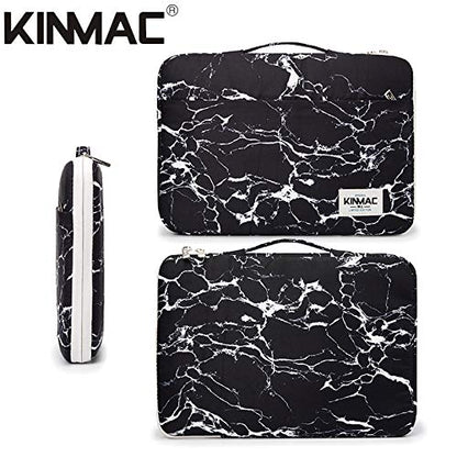 Kinmac 360° Heavy Duty Protective Laptop Sleeve Case Bag Cover with Handle for MacBook Air 13 inch,iPad Pro 13 inch and 13.3 inch HP,Dell,Lenovo,Asus,Acer Laptop (Black Marble) - color: Black Marble, size: 12 inch-13.3 inch