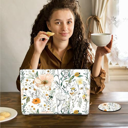 Laptop Skin Sticker Decal 15.6 Inch,12 13 13.3 14 15 15.6 in Laptop Netbook Skins for Notebook,Art Decal Removable Waterproof Scratch Resistant,Universal Vinyl Cover,Flower Plant - color: Flower Plant