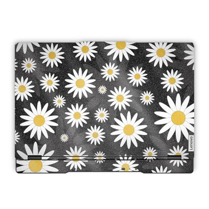 Glossy Glitter Laptop Skin Compatible with Lenovo Legion 5 Gaming Laptop (15IRX9) 2024 - Daisies - Premium 3M Vinyl Protective Wrap Decal Cover - Easy to Apply | Crafted in the USA - color: Daisies, size: Legion 5 Gaming (15IRX9) 2024 Full Cover Skin, sty