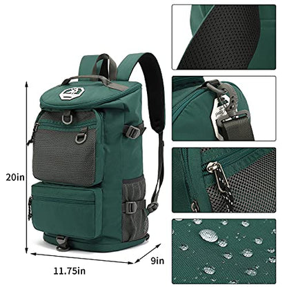 Kalesi Gym Duffle Bag Backpack 4-Way Waterproof with Shoes Compartment for travel Sport Hiking laptop - color: Green