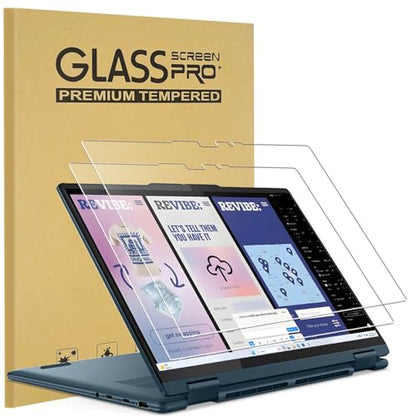 KEANBOLL 2-Pack Tempered Glass Screen Protector for 2025 New Lenovo Yoga 7 / Yoga 7i 2-in-1 14-Inch Touchscreen Laptop (14ILL10 / 14AKP10, 83JQ / 83JR) – Anti-Scratch, HD Clear, Bubble-Free
