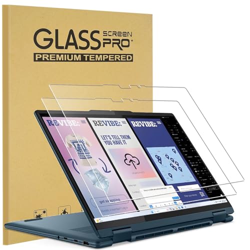 KEANBOLL 2-Pack Tempered Glass Screen Protector for 2025 New Lenovo Yoga 7 / Yoga 7i 2-in-1 14-Inch Touchscreen Laptop (14ILL10 / 14AKP10, 83JQ / 83JR) – Anti-Scratch, HD Clear, Bubble-Free
