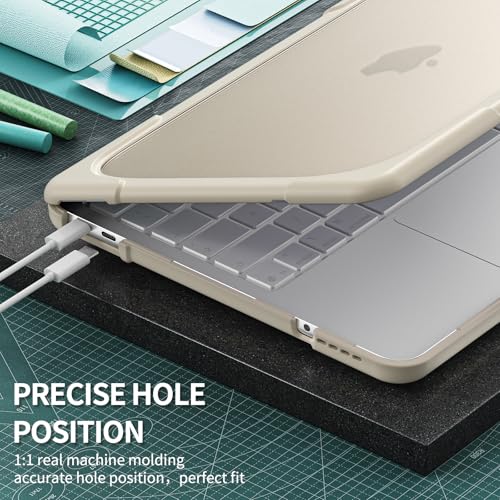 Batianda Heavy Duty Case for MacBook Neo 13 Inch 2026, Rock Gray | Fits Model A3404 A18 Pro Chip, Ergonomic Foldable Stand Holds 22lbs, TPU Bumper, Matte Translucent Shockproof Hard Shell - color: Rock Gray