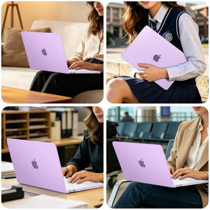 MOSISO Compatible with MacBook Neo Case 13 inch 2026 A3404 A18 Pro Chip | 4 in 1 Kit Ultra-Thin Exact-Fit Scratches&Fingerprints Resistant Protective Hard Shell Matte Case Cover, Purple - color: Purple