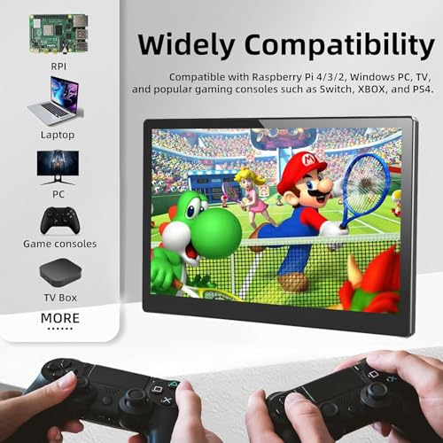 10.1 Inch Touchscreen for Raspberry Pi,1280 * 800,HDMI USB-C(Dark) | 5-point touch,Quick response,Dual-Speaker,16:10,178°viewing angle,400nits,1500:1,VESA,72%NTSC,IPS - color: dark