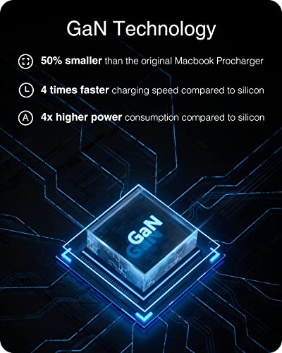 Nekteck 65W USB C Charger, GaN II PD Fast Charging with Foldable Plug | GaN Charger, Compatible with MacBook Air/Pro, iPhone 16/17 Series, Stable Charging Adapter, Portable for Travel, Office, Home - size: 65W
