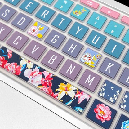 Silicone Keyboard Cover for HP Chromebook 11 x360, Chromebook 11 G2/G3/G4/G5/G6 EE/G7 EE, HP Chromebook 14-ca 14-ak 14-X Series, HP Chromebook 14 G2 G3 G4 (Red Flower) - color: Red Flower