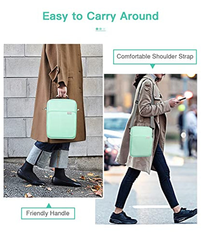 MoKo 9-11 Inch Tablet Sleeve Bag Handle Carrying Case with Shoulder Strap | Fits iPad Pro 11-inch M4, iPad Air 11-inch M2, iPad 10th 10.9, iPad 9/8/7th 10.2 and Tab S8/S9 11, Mint Green - color: Mint Green, size: 9-11 inch