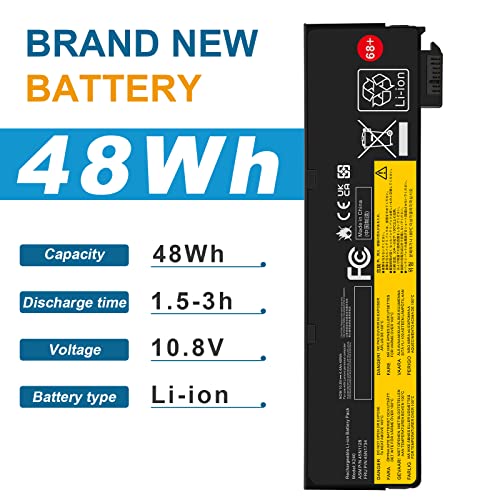 68+ 45N1128 X240 Battery Compatible with ThinkPad T440 T440s T450 T450s T460 T460P T470P T550 T560 L450 L460 L470 P50S W550s X250 X260 X270 45N1125 45N1126 45N1127 45N1129 45N1130 0C52861 0c52862 - size: 8.14*2.44*0.82inch X240