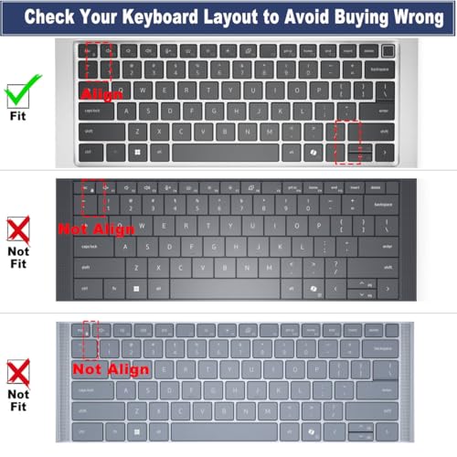Keyboard Cover for Dell Pro 14/Pro 14 Plus/Pro Max 14 PB14250 PB14255 PC14250 PC14255 MC14250 MC14255 (NOT FIT Dell Pro 14/Pro Max 14 Premium & Dell Pro Education/Pro Rugged/Pro Essential 14) - color: Clear