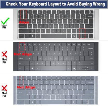 Keyboard Cover for Dell Pro 14/Pro 14 Plus/Pro Max 14 PB14250 PB14255 PC14250 PC14255 MC14250 MC14255 (NOT FIT Dell Pro 14/Pro Max 14 Premium & Dell Pro Education/Pro Rugged/Pro Essential 14) - color: Clear