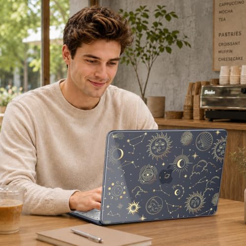 Compatible with MacBook Neo 13 inch (2026 Release A3404) (A18 Pro) with Liquid Retina Display, Printed Slim Protective Case with Screen Protector & Keybaord Cover, Constellations - color: Constellations