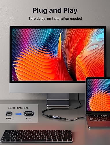 JSAUX USB C to HDMI Adapter 2 Pack 4K@30Hz for iPhone 17 and MacBook, Grey | One-way USB C to HDMI only with 4K@30Hz video; aluminum shell for iPhone 17/16 Pro Max, MacBook and Galaxy S25 - style: 2-Pack Grey