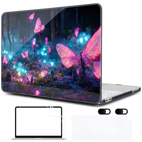 MEEgoodo 4-in-1 Printed Case for MacBook Neo 13 inch 2026 Release Model A3404, Laptop Hard Shell Cases with Keyboard Skin & Screen Protector & Webcam Covers, Fantasy Forest - color: Fantasy Forest