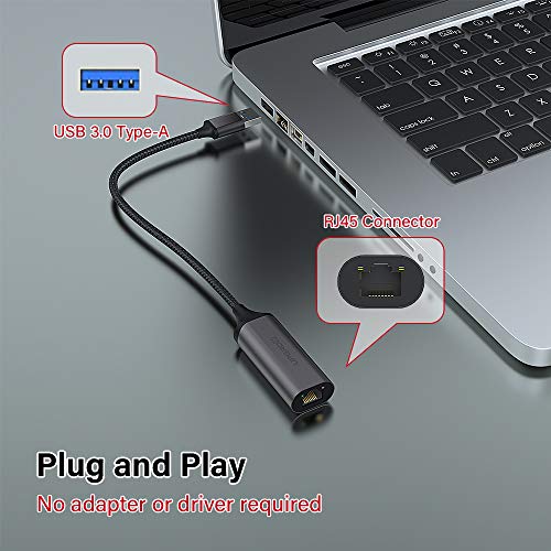 Upgrow Ethernet Adapter USB 3.0 to 1 Gabit 10/100/1000 Network RJ45 LAN Wired Adapter Compatible for Laptop Nintendo Switch, Wii, Wii U, MacBook, Chromebook, Windows, Mac OS, Surface and More - style: USB 3.0 to Ethernet