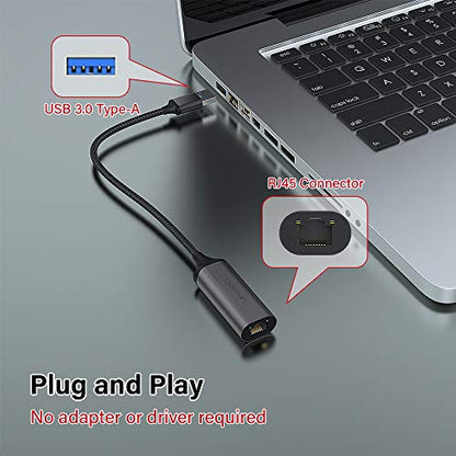 Upgrow Ethernet Adapter USB 3.0 to 1 Gabit 10/100/1000 Network RJ45 LAN Wired Adapter Compatible for Laptop Nintendo Switch, Wii, Wii U, MacBook, Chromebook, Windows, Mac OS, Surface and More - style: USB 3.0 to Ethernet