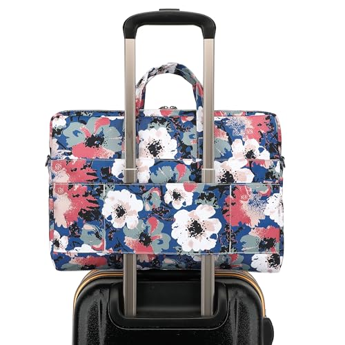 Muti-Pockets Laptop Sleeve Case Bag,Rebound Bubble Cushioned Laptop Shoulder Bag Fits Laptop 15.6 inch-16 inch (Camellia) - color: Camellia(muti-pockets)