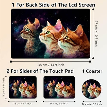 Laptop Skin Sticker Decal 15.6 Inch,12 13 13.3 14 15 15.6 in Laptop Netbook Skins for Notebook,Art Decal Removable Waterproof Scratch Resistant,Universal Vinyl Cover,Cute Cat Black - color: Cute Cat Black