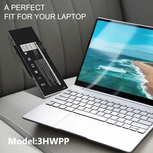 3HWPP 03HWPP 10X1J N2NLL 1VY7F 3YNXM 451-BCMN Laptop Battery for Dell Latitude 5401 5410 5411 5501 5510 5511 Precision 3541,3550 ,3551 Inspiron 7500 2-in-1 Black ,7506 2-in-1 Black ,7706 2-in-1 Laptop - size: 9.4*4.13*0.27inch 3HWPP