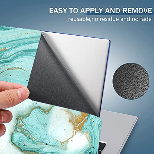 Laptop Skin Sticker Decal,13.3" 14" 15" 15.4" 15.6 inch Laptop Universal Vinyl Skin Sticker Cover,Dustproof Waterproof Reusable Art Decal Protector with Free 2 Wrist Pads (Marble 14) - color: Marble 14