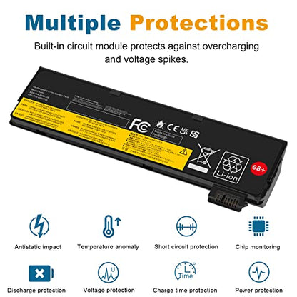 68+ 45N1128 X240 Battery Compatible with ThinkPad T440 T440s T450 T450s T460 T460P T470P T550 T560 L450 L460 L470 P50S W550s X250 X260 X270 45N1125 45N1126 45N1127 45N1129 45N1130 0C52861 0c52862 - size: 8.14*2.44*0.82inch X240