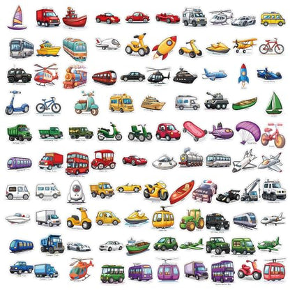 200 Pcs Car Stickers Bulk.Truck Stickers for Kids Classroom Boys Girls School,Construction Pack Sticker for Book Water Bottles Phone Case Laptop - color: Car Stickers