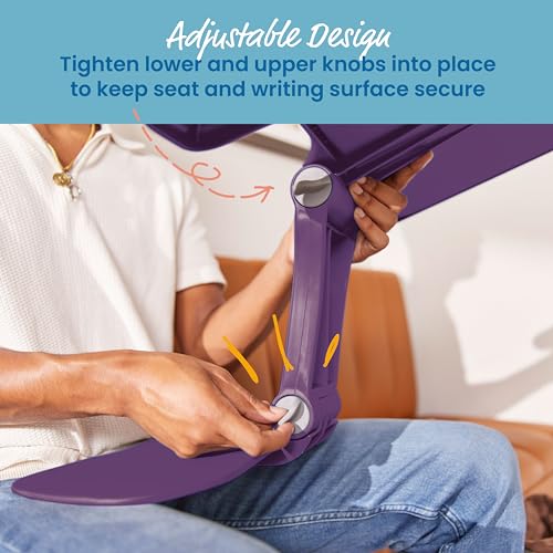 ECR4Kids The Surf Folding Portable Lap Desk, Large, Flexible Seating, Eggplant - color: Eggplant
