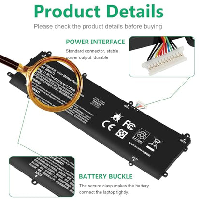 BN06XL L68299-005 Battery for HP Spectre X360 BN06XL 15 15-eb000 15-eb0xxx 15-eb1xxx 15-EB0053DX 15-EB0043DX 15-EB1043DX 15T-EB000 15T-EB100 15T-EB 15-EB Series BNO6XL BN06072XL L68235-1C1 11.55V - size: BN06XL 14.17 4.33 1.02