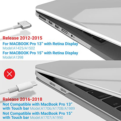 IBENZER Compatible with MacBook Pro 13 Inch Case 2015 2014 2013 end 2012 A1502 A1425, Hard Shell Case with Bag & Keyboard Cover & Screen Film for Old Version Mac Pro 13, Crystal Clear, R13-CYCL+3SP - color: Crystal Clear