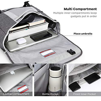 OIWAS Messenger Bag for Men, 15.6 Inch Laptop Crossbody Bags Women Casual Satchel Shoulder Bag College Travel Office Briefcase - color: Grey, size: 15.6 Inch