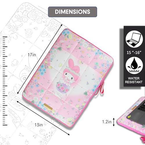 Sonix x Sanrio | Puffy Laptop Sleeve | 15-16 Inch, Quilted Pillow Puffer Laptop Carrying Case, Computer Sleeve | My Melody Fairy 50th Anniversary - color: My Melody Fairy 50th Anniversary