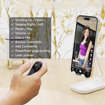 Wireless Presenter Remote Rechargeable, Bluetooth Presentation Clicker with Touchpad Mouse Control, 2.4G USB Receiver for PC Laptop Slides Presenters (Black) - color: Black