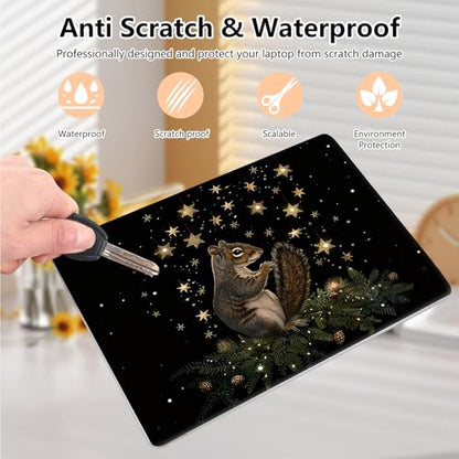 Laptop Skin Sticker Decal 15.6 Inch,12 13 13.3 14 15 15.6 in Laptop Netbook Skins for Notebook,Art Decal Removable Waterproof Scratch Resistant,Universal Vinyl Cover,Cute Squirrel Star - color: Cute Squirrel Star
