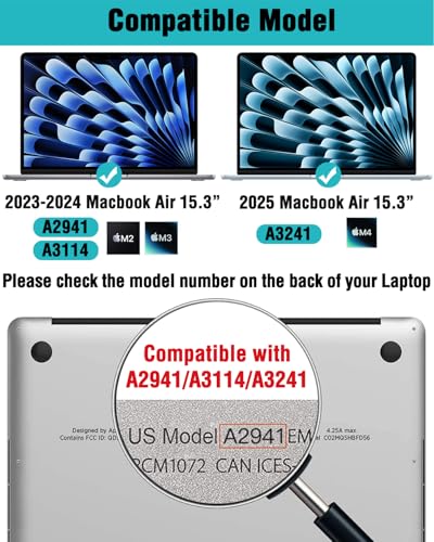 F FORITO Magnetic Anti Blue Light Screen Protector Compatible with MacBook Air 15.3 inch (2023-2025, M2, M3, M4), Bubble-Free Install, Removable & Reusable Anti Glare Matte Laptop Screen Shield