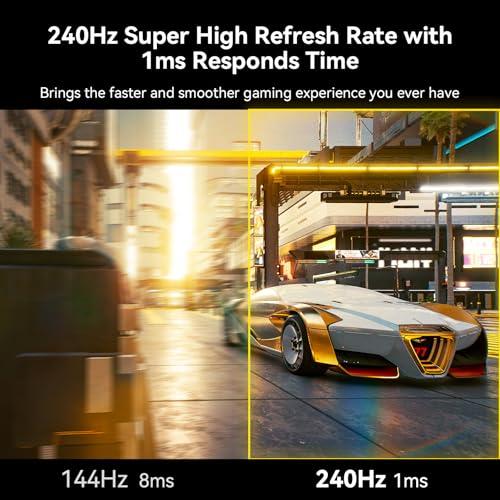 SANSUI 32 Inch Curved 240Hz Gaming Monitor High Refresh Rate, FHD 1080P | Gaming PC Monitor HDMI DP1.4, 1500R Curvature, 1Ms MPRT, HDR,Metal Stand,VESA Compatible(DP Cable Incl.) - size: 32 inch