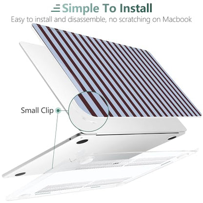 for MacBook Air 13 Inch (13.6 Inch) Case, M5/M4/M3/M2 Chip 2026 2025 2024 2023 2022, Hard Plastic Printed Cover with Screen Protector & Keyboard Cover & Dust Plugs, Modern Stripes - color: Modern Stripes