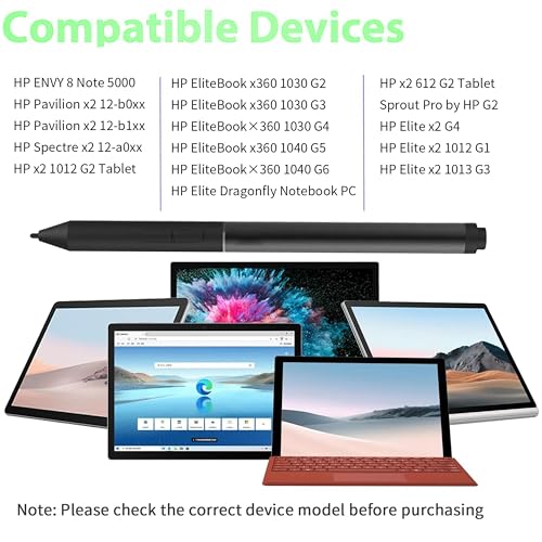 Stylus Pen for HP Elite x2 1013 G3, EliteBook x360 1020 G2, EliteBook X360 1030 G2 G3, Pro x2 612 G2ADDP0221002 ADDP0221006 Stylus Pen Compatible L08263-003 - color: Silver, style: L08263-003