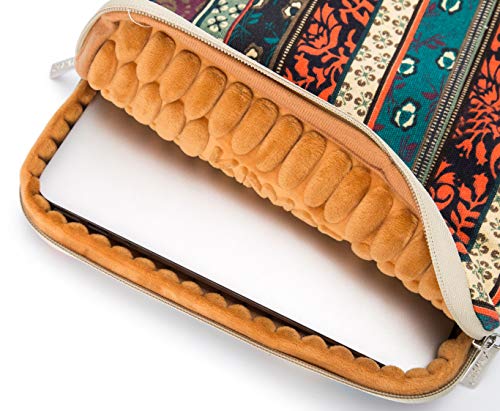 Kinmac 360° Heavy Duty Protective Laptop Sleeve Case Bag Cover with Handle for MacBook Air 13 inch,iPad Pro 13 inch and 13.3 inch HP,Dell,Lenovo,Asus,Acer Laptop (Bohemian) - color: New Bohemian, size: 12 inch-13.3 inch