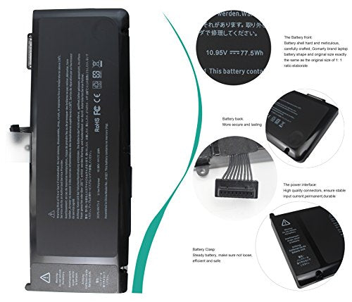 A1321 A1286 Laptop Battery for MacBook Pro 15" inch (Mid 2009 & 2010 Version) MB985 MB985LL/A MB986 MB986LL/A MB986J/A MC118 MC118LL/A MC373LL/A